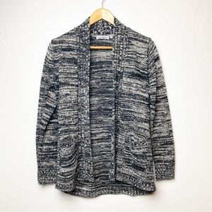 JASON MAXWELL grey Heathered Long Sleeve Cardigan petite large